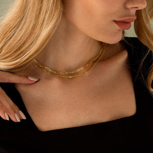 Dainty 14K Solid Gold Cuban Curb Chain Necklace - Elegant Layering Essential.