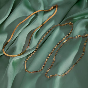 Dainty 14K Solid Gold Cuban Curb Chain Necklace - Elegant Layering Essential.