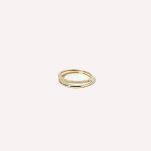Illusion Topaz Band Ring in Solid Gold