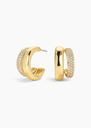 Split Personality Hoops NikNenz™ Premium Gold & Diamonds