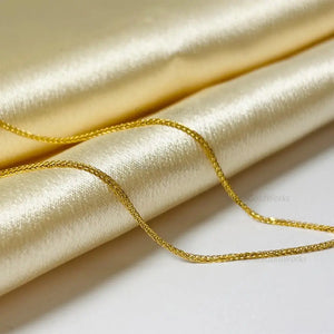 Minimalist 24K Solid Gold Necklace, Handmade Yellow Gold