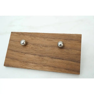 Minimalist Ball Stud Earrings: Stainless Steel Silver, Gold, Rose Gold, Black (3-7Mm)