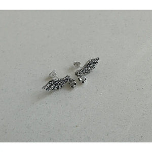 Pandora Silver 925S ALE Dangling Angel Wings Stud Earrings Free Gift Box