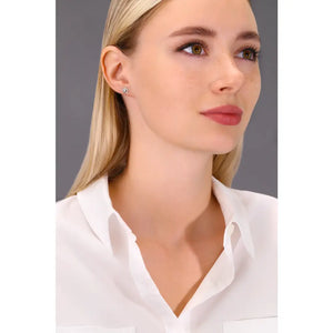 Plain Star Shape Stud Earrings in in Sterling Silver