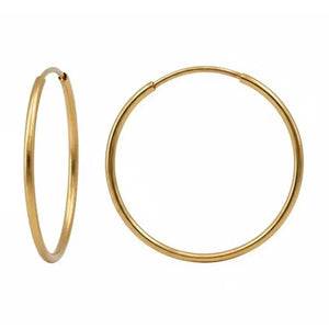 Radiant 14K Gold Filled Minimalist Endless Hoop Earrings - Timeless Versatility!.
