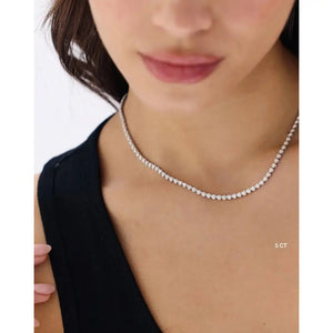 Radiant Luxe Diamond Tennis Necklace.