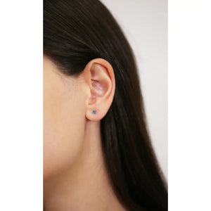 Set of 12! 14K Yellow Gold Birthstone Stud Earrings, 3Mm Jewelry Set