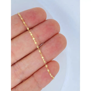 Solid 14K Gold Mirror Chain, 14K Gold Mirror Chain, Strong Dainty Stackable Layering Choker Gold Chain HIGH QUALITY, Ladies Gold Chain