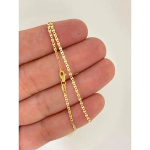 Solid 18K Gold Diamond Cut Chain Necklace, 1.75Mm