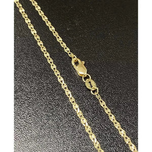 Solid 18K Gold Diamond Cut Chain Necklace, 1.75Mm