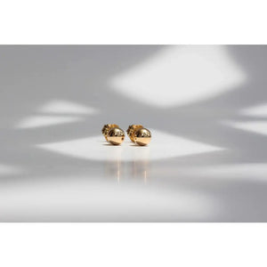 Solid Gold 14K Ball Post Studs Tiny Simple Sphere Earrings Men Women Kids Ear Decor round Bead Earlobe Piercing Minimalist Unisex Jewelry