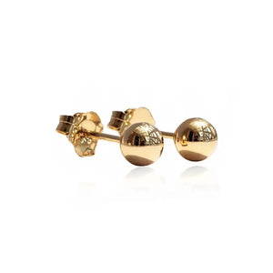 Solid Gold 14K Ball Post Studs Tiny Simple Sphere Earrings Men Women Kids Ear Decor round Bead Earlobe Piercing Minimalist Unisex Jewelry
