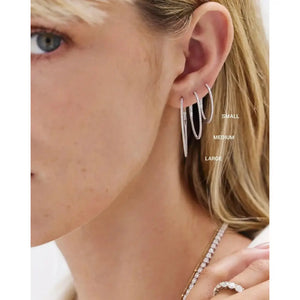 Sparkling Diamond Hoop Earrings.