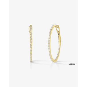 Sparkling Diamond Hoop Earrings.