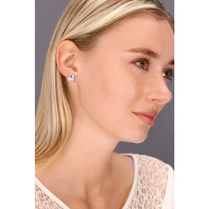 Sterling Silver GOAT CZ Goat Stud Earrings - Unique and Stylish Gift!.