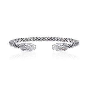 Sterling Silver Jaguar Cuff Italian Bracelet, Fits 6 - 7 Inch Wrist