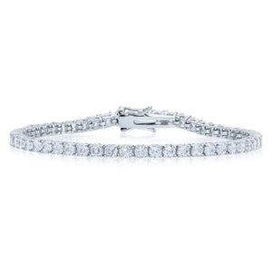 Sterling Silver Simulated Diamond Tennis Bracelet