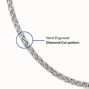 Sterling Silver Twisted Rope Snake Chain Bracelet