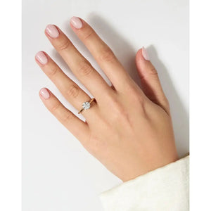 Stunning 1.15ct Round Brilliant Lab Diamond Cloud Solitaire Ring in Elegant 14K Gold – Perfect Engagement Choice!.