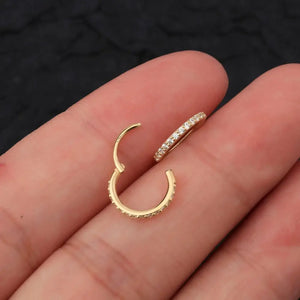 Stunning 14K Gold Tiny Huggie Hoop Earrings for Cartilage, Nose, Helix, Tragus, and Conch Piercings - 20G.