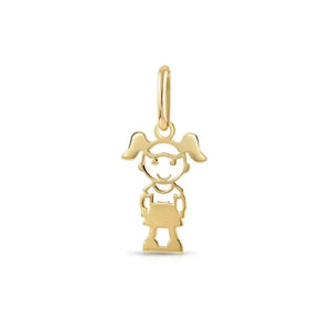 Stunning 14K Yellow Gold Little Girl Pendant Necklace - Perfect Gift for Her!.