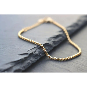 Stunning 18K Gold Plated Rope Chain Bracelet - Timeless Titanium Steel Jewelry for Women.