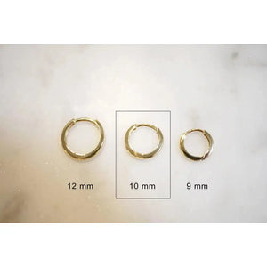 Stunning 18K Solid Gold 10mm Hoop Huggie Earrings – Perfect for Every Occasion!.