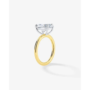 Stunning 4.01 Carat Oval Lab Diamond Cloud Solitaire Ring.