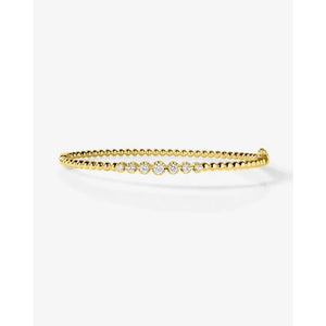 Stunning Diamond Cluster Bead Bangle – Elevate Your Elegance!.
