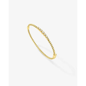 Stunning Diamond Cluster Bead Bangle – Elevate Your Elegance!.