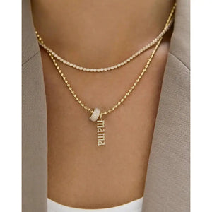 Stunning Diamond Mama Pendant - A Cherished Gift for Moms.