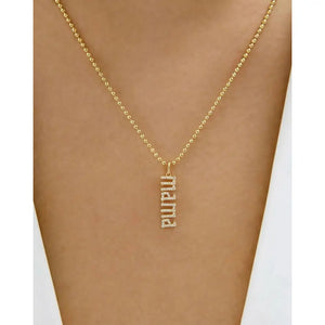 Stunning Diamond Mama Pendant - A Cherished Gift for Moms.