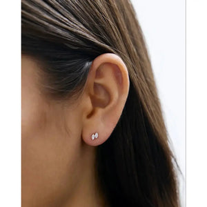 Stunning Double Marquise Lab Diamond Stud Earrings.