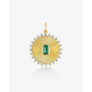 Stunning Fluted Emerald Pendant - Elevate Your Elegance.