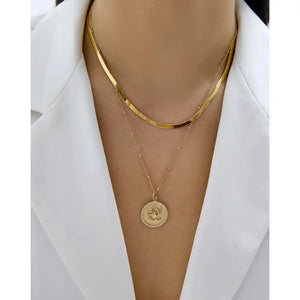 Stunning Herringbone Chain Necklace for Effortless Elegance.