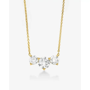 Stunning Lab-Created Diamond Cluster Pendant Necklace.