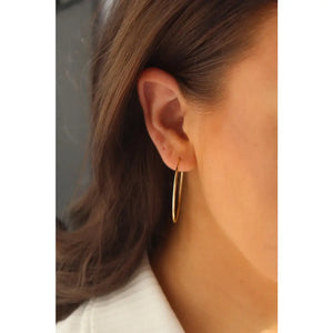 Stunning Large 14K Gold Hoop Earrings - Big Minimalist Everyday Style for Women.