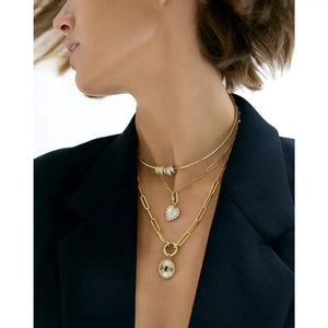 Stunning Mother of Pearl Heart Pendant - Embrace Elegance and Love.