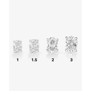 Stunning Oval Lab Diamond Studs - Elegant Earrings for Every Occasion.