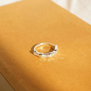 Stunning Polly Sterling Silver Crystal Stacking Ring - Elevate Your Style!.