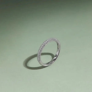 Stunning Silver Pavé Essential Band Ring – Elevate Your Style!.