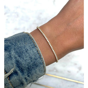 Tennis Bracelet, Gold Tennis Bracelet, Cubic Zirconia Tennis Bracelet, Dainty Bracelet, Diamond Bracelet, Gift for Her, Minimalist Bracelet