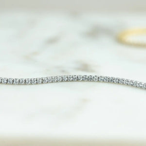 Tennis Bracelet, Gold Tennis Bracelet, Cubic Zirconia Tennis Bracelet, Dainty Bracelet, Diamond Bracelet, Gift for Her, Minimalist Bracelet