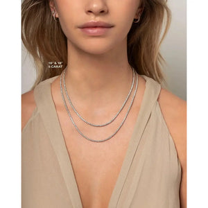 Timeless Elegance: Classic Diamond Tennis Necklace.