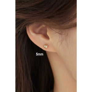 Tiny Ball Studs, Daily Wear Plain Ball Stud Earrings 3Mm, 4Mm, 5Mm Dainty Gold Earrings, Tiny Stud Earrings, Minimalist Earrings