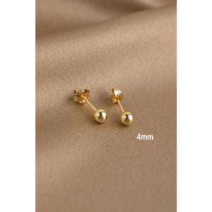 Tiny Ball Studs, Daily Wear Plain Ball Stud Earrings 3Mm, 4Mm, 5Mm Dainty Gold Earrings, Tiny Stud Earrings, Minimalist Earrings