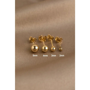 Tiny Ball Studs, Daily Wear Plain Ball Stud Earrings 3Mm, 4Mm, 5Mm Dainty Gold Earrings, Tiny Stud Earrings, Minimalist Earrings