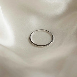 Topaz Eternity Ring in Solid White Gold