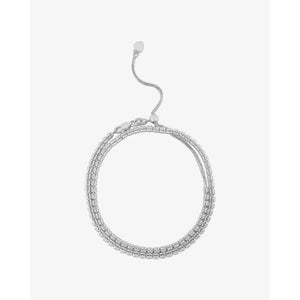 Versatile Multiway Tennis Choker & Double Wrap Bracelet Set.