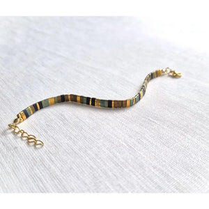 Vibrant Miyuki Tila Bracelet - Handmade Colorful Flat Bead Jewelry.
